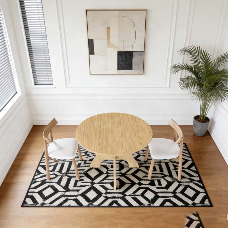 43 in Folding Dining Table Set with 2 Chairs