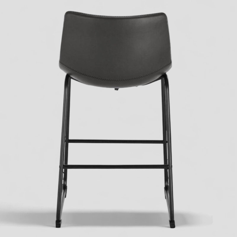 Kyhia Industrial Counter Stool, Black