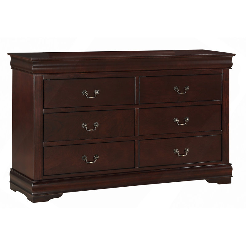 Commode à tiroirs, 1 tiroir à finition cerisier Louis Philip