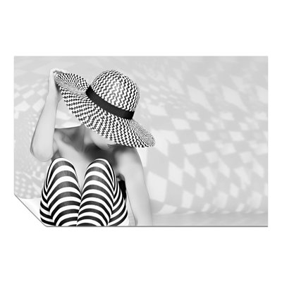 Zebra Woman - Wrapped Canvas Print