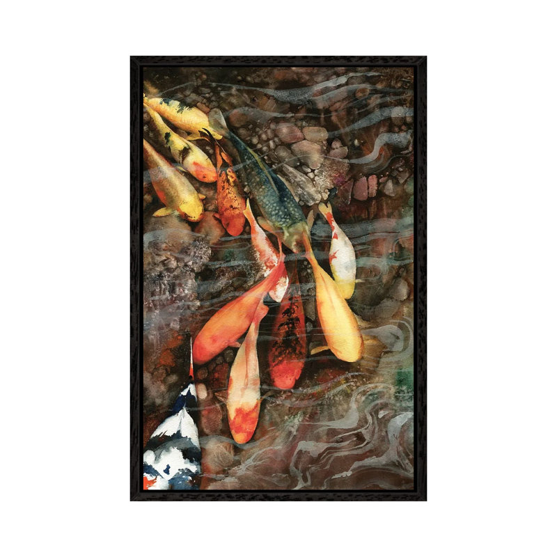 In The Swim by Peter Williams - Gallery-Wrapped Canvas Giclée on Canvas, 66.04 cm H x 45.72 cm W, Black Floated Frame