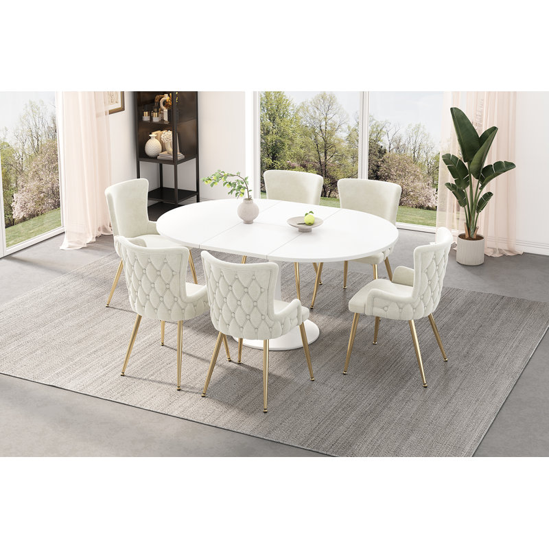 Chaises de salle à manger Ellington, Beige, 6