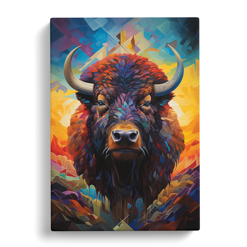 Buffalo Orphism No.3 - Wrapped Canvas, 60cm H x 40cm W x 3cm D