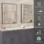 Miroir de salle de bain rectangulaire à cadre en métal à DEL, miroir de salle de bain à DEL avec lumières, miroir mural lumineux avec antibuée, fonction mémoire, à intensité variable-697497146-697497144
