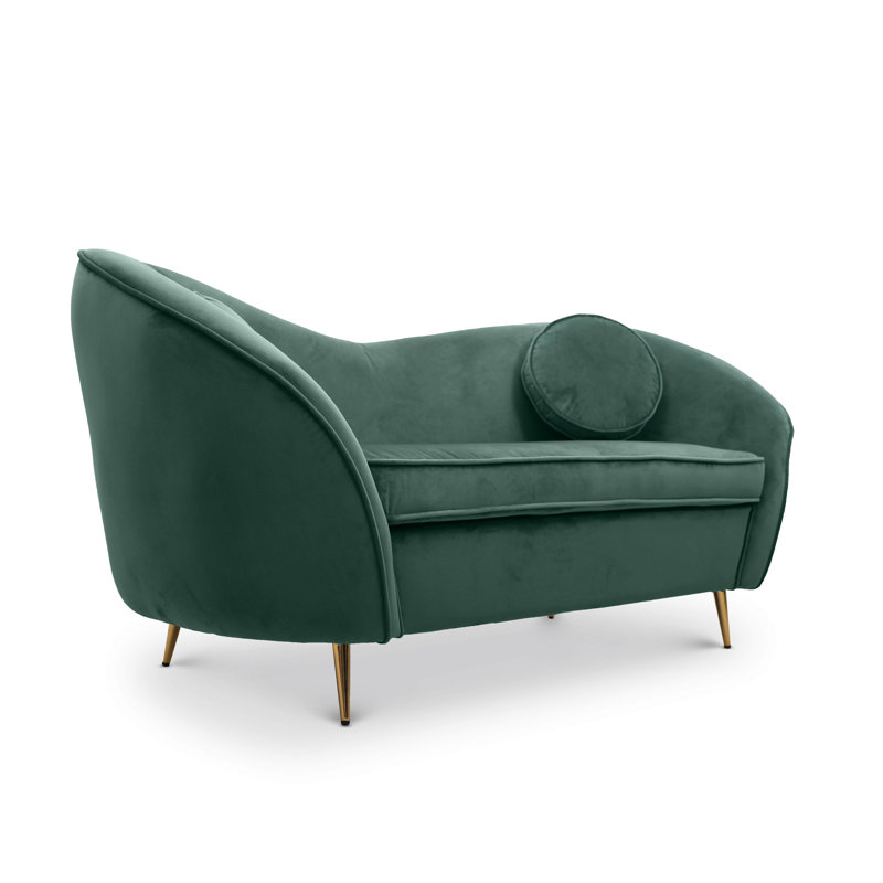 Castillo 2 Seater Velvet Sofa, Gold, Bottle Green