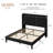 Velvet Upholstered Wingback Storage Bed With Built-In Type-C & AC Charging Station-145131221-145131240