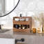 Rangement de bac empilable en bois d'acacia