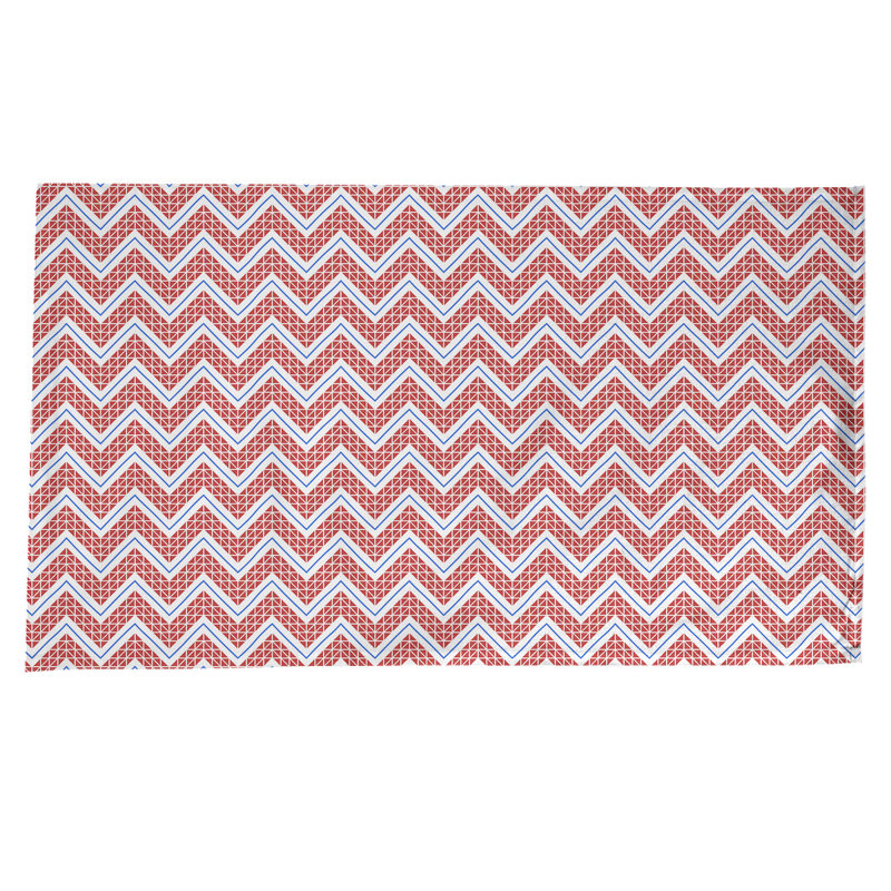 Festive Hol Tablecloth, 102" L x 58" W, Maroon/Blue