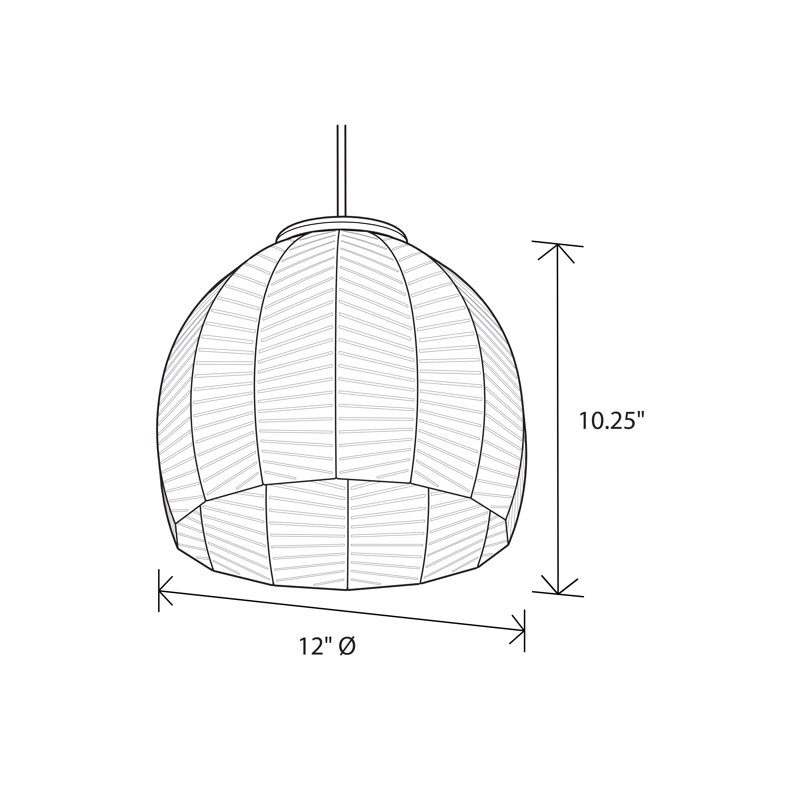 Amicus 1 - Light Pendant, 10.25" H x 12" W x 12" D, Dark Stained Walnut Finish, 2700K - Warm White LED