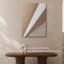 Art mural vertical en relief texturé taupe chaud pour le salon-50647546