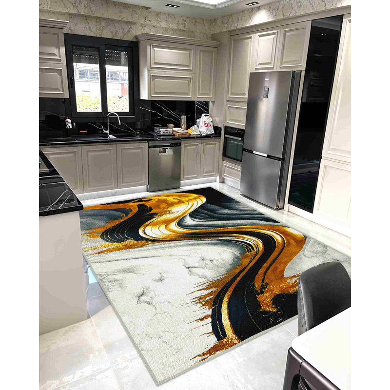 Tapis Carleen 1112 - noir, Rectangle 5 pi 3 po x 7 pi 6,5 po