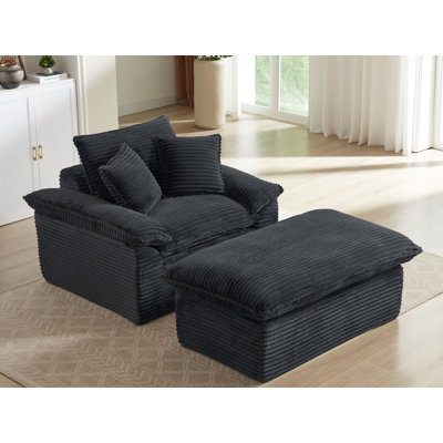 Fauteuil d'appoint avec repose-pieds