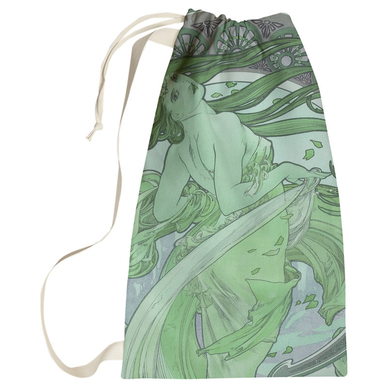 Sac à linge Magdaleno, Grand (H 76,5 po x l 29,5 po x P 1,5 po), Vert