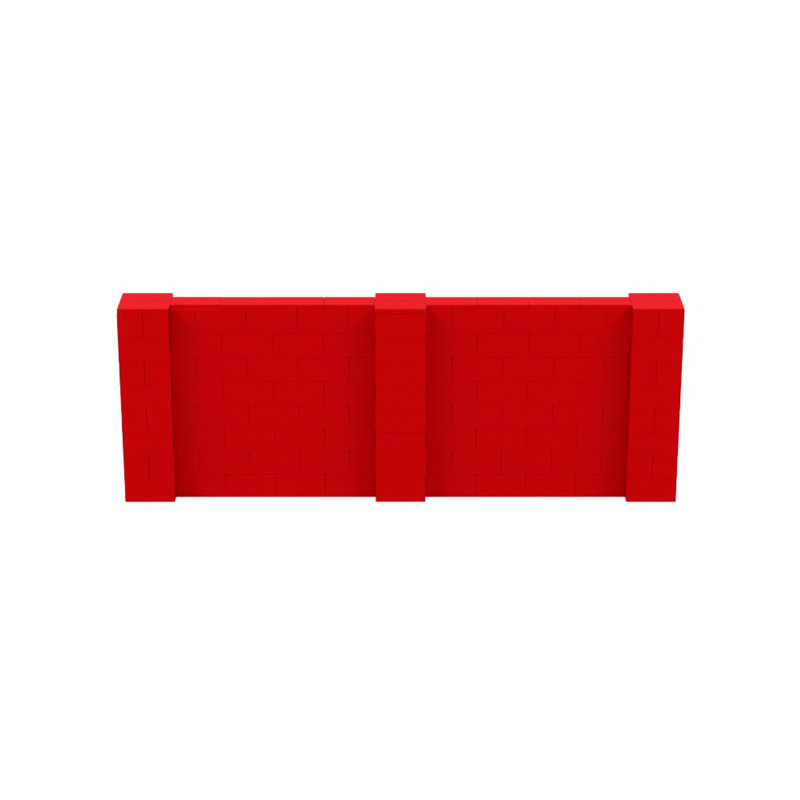Ensemble mural 4 pi de hauteur Everblock, Rouge, 132"