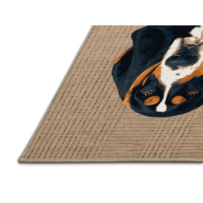  Washable Bluetick Coonhound Dogs Area Rug, Runner 2' x 4'