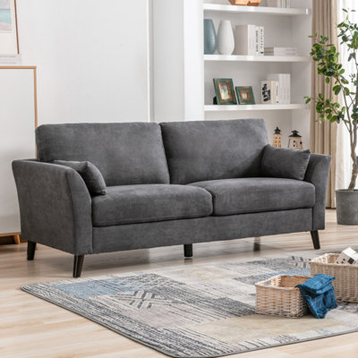 Modern Sofa 77" Woven Fabric Sofa