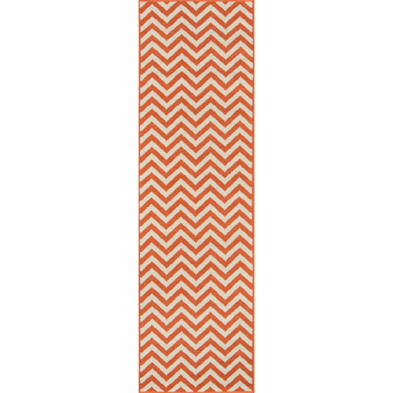 Irita Chevron Indoor / Outdoor Rug, Runner 2'3" x 7'6"