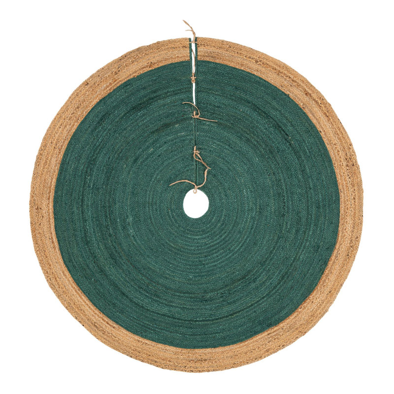 Jupe d'arbre de Noël à tisser Unique, Rond 6 pi 1 po, Vert