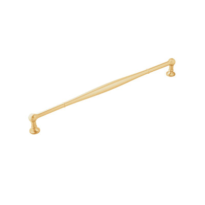 Fuller Collection Appliance Pull - 18" Center to Center Cabinet Pull Brushed Golden Brass - Traditional Hardware for Drawers & Cabinets