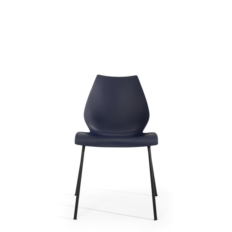 Maui Chair by Vico Magistretti, Light Blue, Chrome Steel