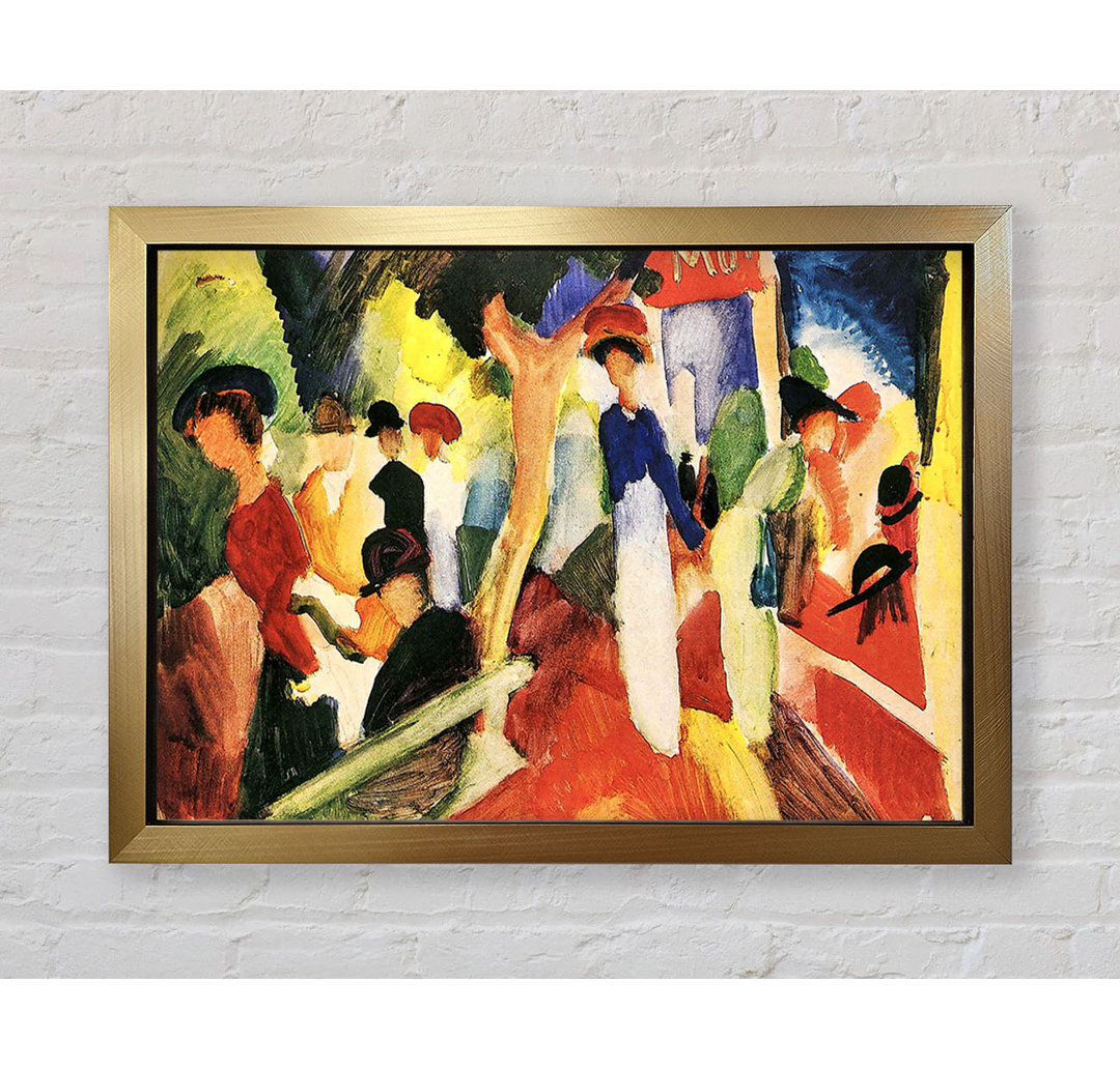 Hat Shop At The Promenade von August Macke - Einzelne Bilderrahmen Kunstdrucke