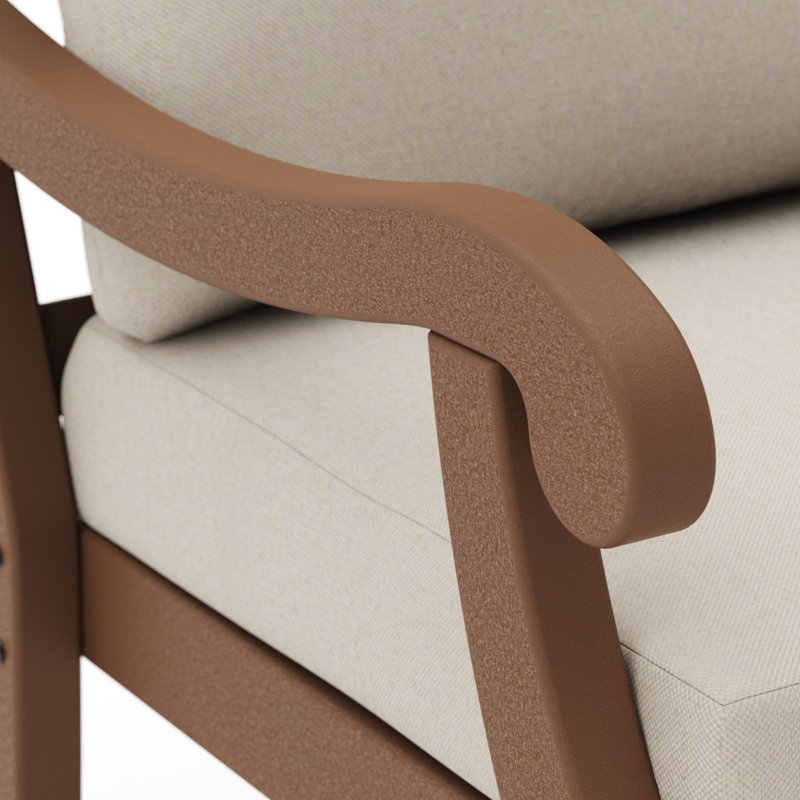 Causeuse POLYWOOD x Birch Lane Verlyn, Coussin Dune