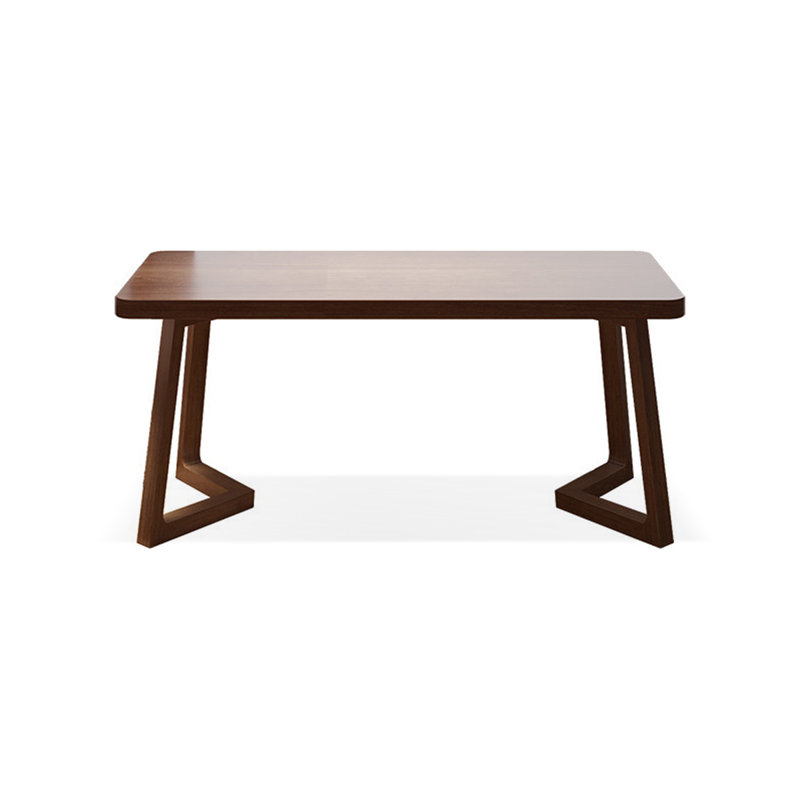 Bureau rectangulaire en bois de noyer clair 55,12 po, H 29,53 po x l 70,87 po x P 23,62 po