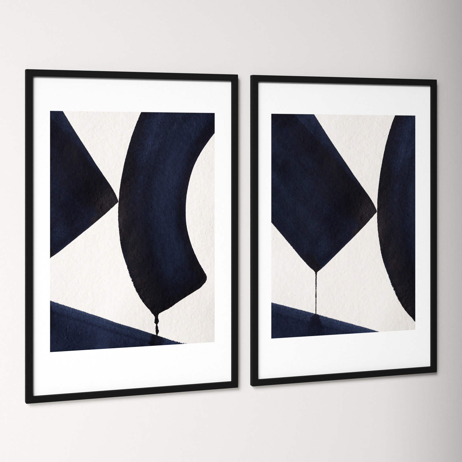Fluid Motion 2 Duo by Simon West, Black, 42.15" H x 59" W x 0.88" D