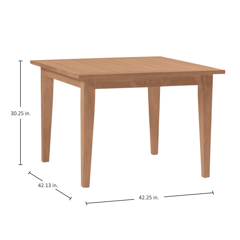 Club Teak Outdoor Dining Table, Natural Teak
