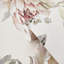 Ivoire, blanc cassé, rose, floral, grandes pivoines, fleurs, papier peint Biedermeier, 3D