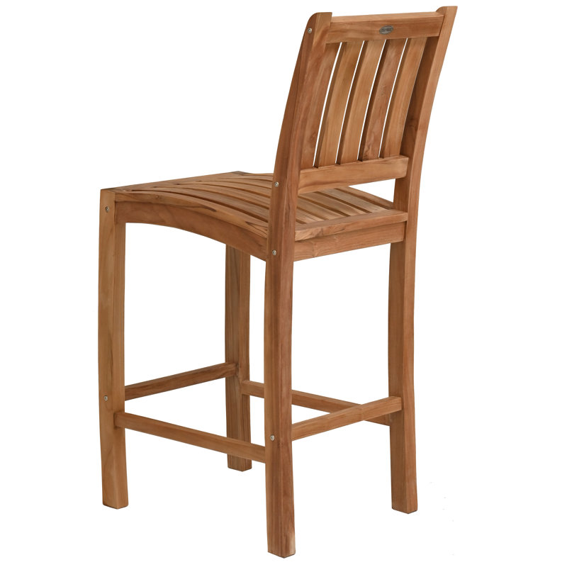 Teak Wood Abaco Outdoor Patio Barstool Without Arms