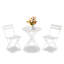 Ensemble bistro pliable en métal pour terrasse 3 pièces - 2 tables d'extérieur compactes et 2 chaises pliantes - peu encombrantes, sans assemblage - pour le jardin, la cour et le balcon - blanc-1322063715