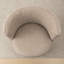 Fauteuil d'appoint moderne en tonneau avec roulettes-1790956559