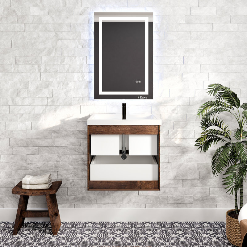 Ensemble de meuble-lavabo simple 24 po Firkins, Palissandre