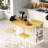 Large Rolling Kitchen Island With Drop Leaf, Power Outlet, Internal Storage Racks, 5 Open Side Racks, 2 Drawers, An Adjustable Shelf-712257206
