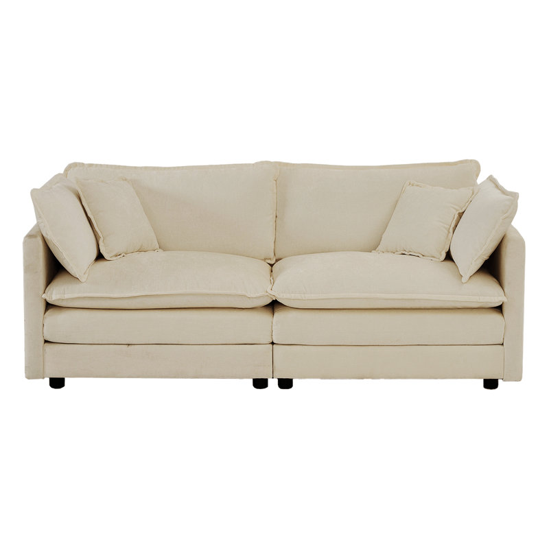 Ensemble de salon 2 pièces Fredrico, Chenille beige