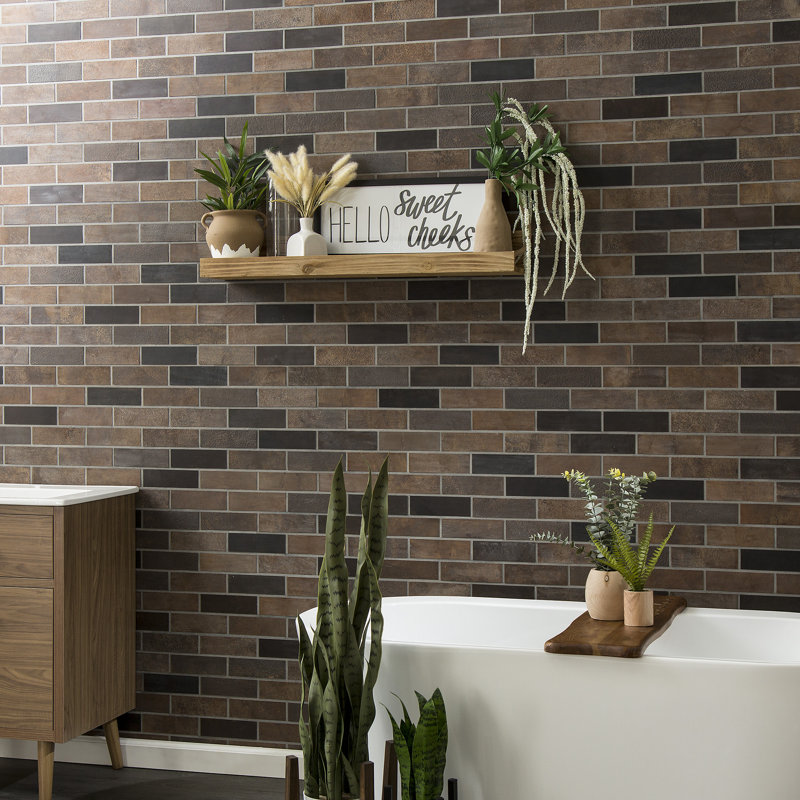 Rustic Grove 25,6 po x 4,9 po panneaux de briques de colle (Burlington), Burlington