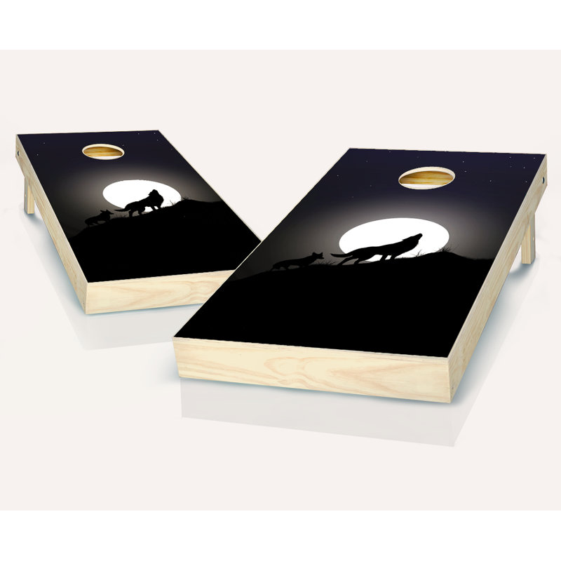 Ensemble de cornhole 2 'x 4' avec sacs, Bois