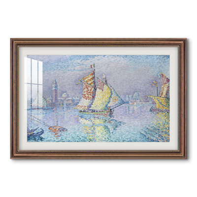 Venise, la voile jaune (Venise, la voile jaune), 1904-Paul Signac-Fustom Framed Print