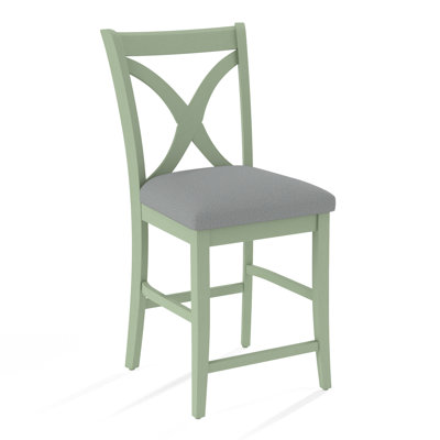 Hues Upholstered Stool with Solid Wood Frame