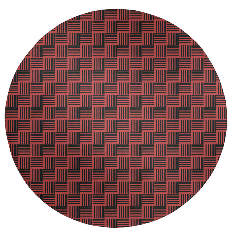 Chenille Indoor Rug, Round 5'