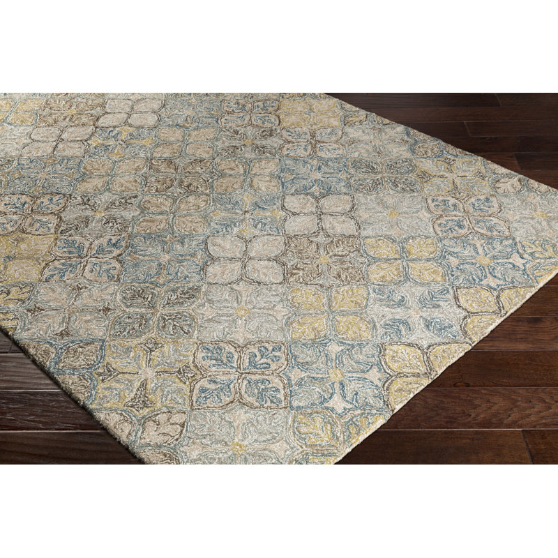 Tapis en laine touffeté à la main Elsea, Rectangle 5 pi x 7 pi 6 po