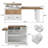 Movable Kitchen Island With Retractable Tabletop-60150803