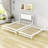 Full Wood Platform Bed with Twin Adjustable Trundle and Headboard-1668134975