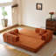 Canapé à compression de 78,8 po, canapé-lit convertible au sol avec accoudoirs avec dossier coussiné, canapé-lit futon confortable, causeuse modulaire désossée, tissu en velours côtelé, pour le salon, la chambre à coucher-133264914-133264916