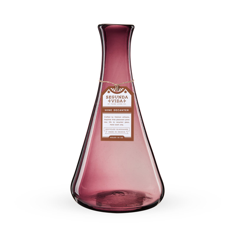 Rosado Hand Blown Recycled Glass Wine Decanter