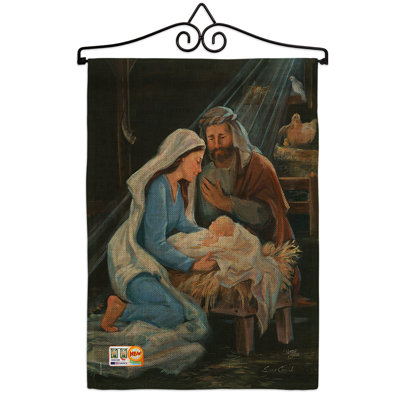 Double Sided 18.5'' H x 13'' W Polyester Christmas Garden Flag