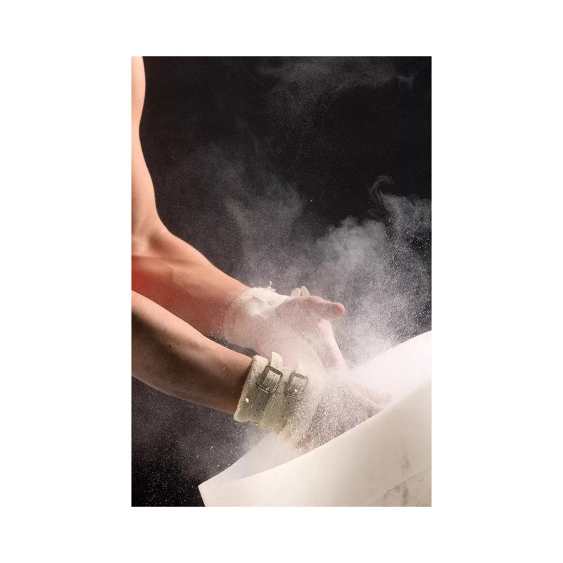 Male Gymnast Putting Chalk On His Hands, Bainbridge Island, Washington State, USA by Panoramic Images - Gallery-Wrapped Canvas Giclée on Canvas