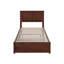 Lit plateforme Ashante en bois massif avec pied de lit à panneau et lit gigogne-1229372439-1229372438
