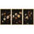 Vintage Floral Canvas Wall Art Set, Dark Botanical Framed Art Prints for Classic Bedroom or Elegant Living Room Gallery Wall Decor-112455204-112455212-112455215